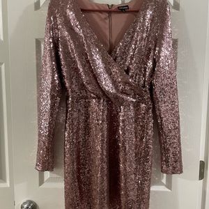 Alloy Apparel Rose gold sequin dress Large